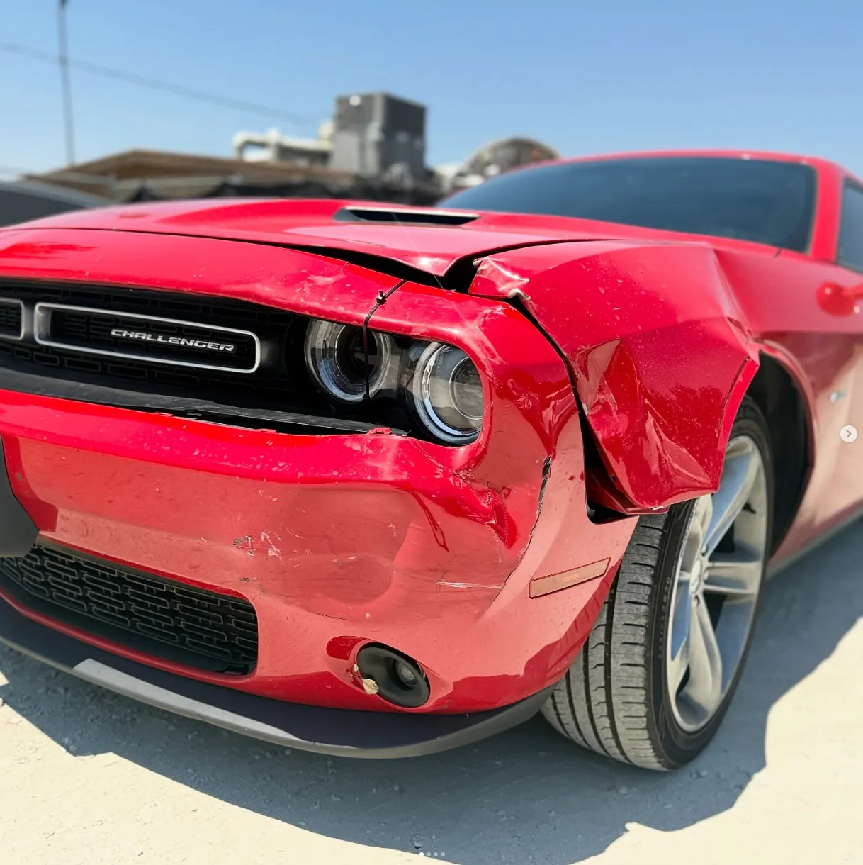 Before repair — Dodge Challenger damaged