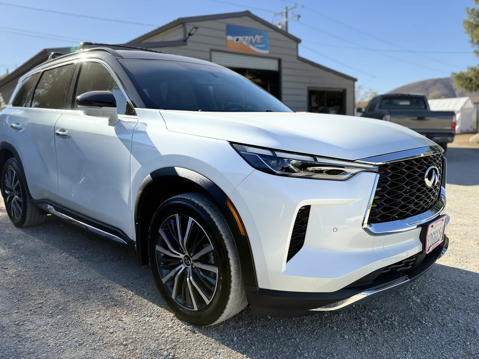 Infiniti SUV insurance claim collision repair completed at Drive Auto Body Hemet