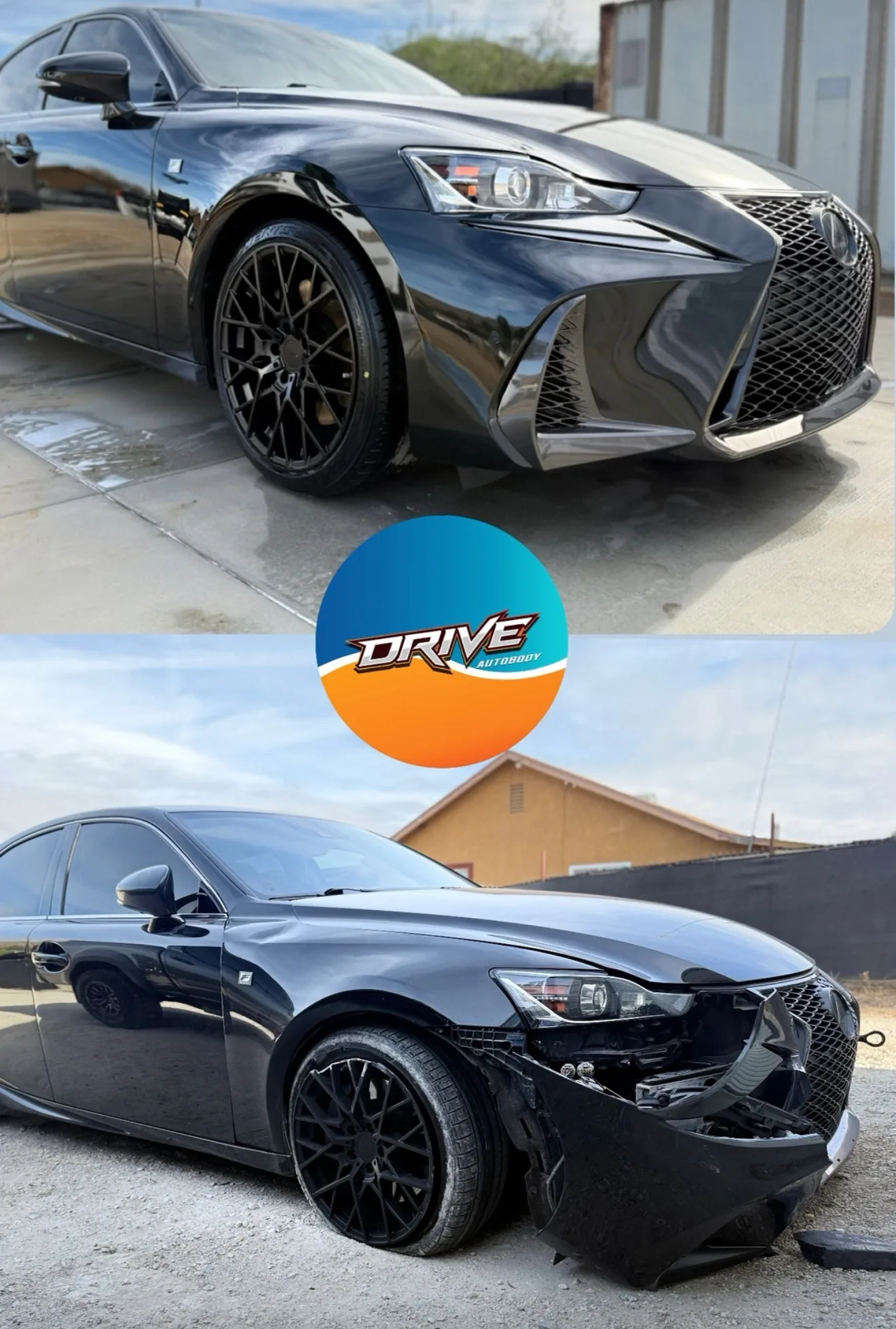 Lexus frame and body repair completed at Drive Auto Body Hemet