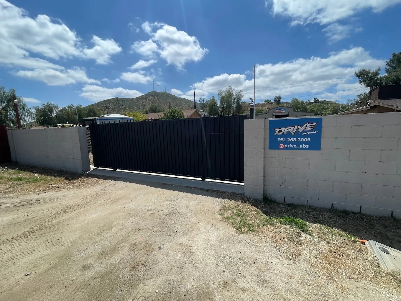 Drive Auto Body shop entrance — family-owned collision repair facility in Hemet, CA